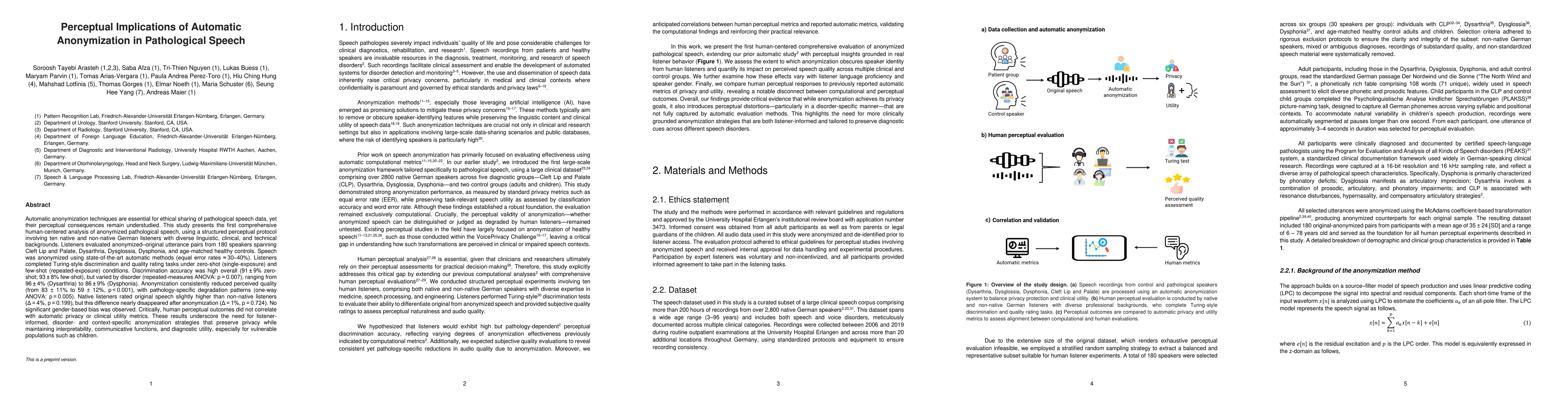 Thumbnail for Perceptual Implications of Automatic Anonymization in Pathological
  Speech
