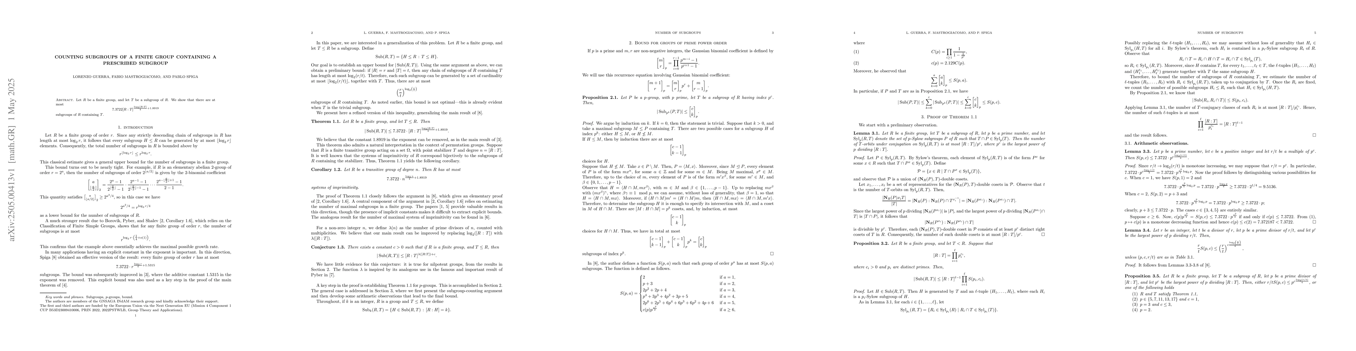 Thumbnail for Counting subgroups of a finite group containing a prescribed subgroup