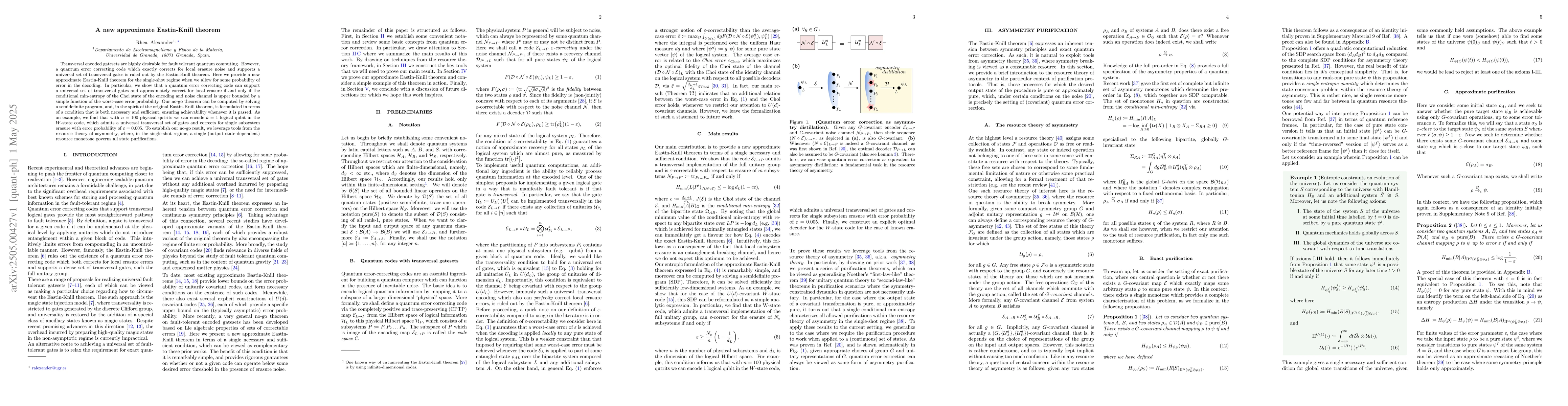 Thumbnail for A new approximate Eastin-Knill theorem