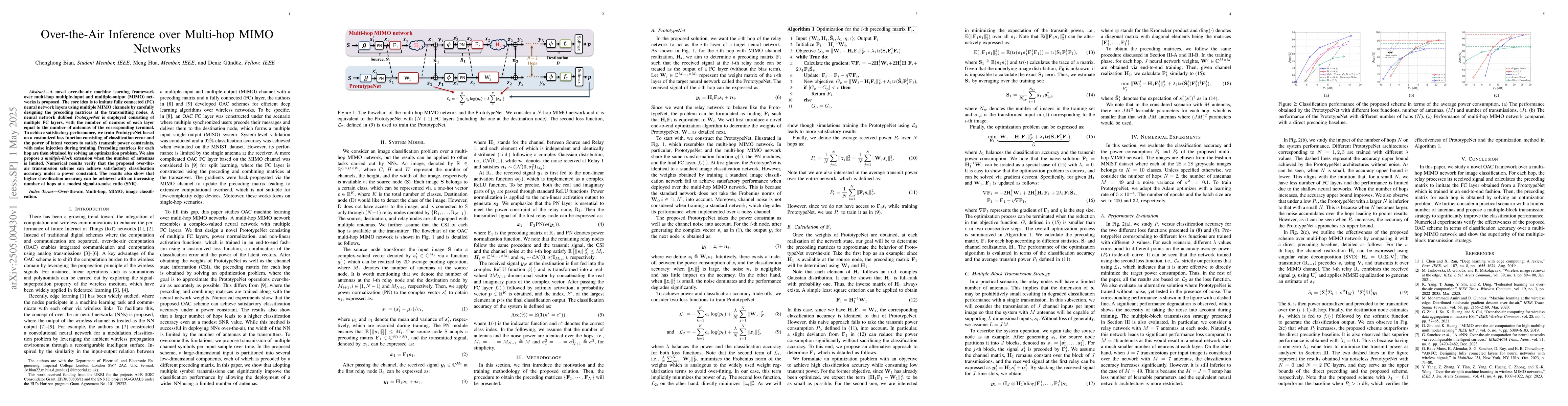 Thumbnail for Over-the-Air Inference over Multi-hop MIMO Networks