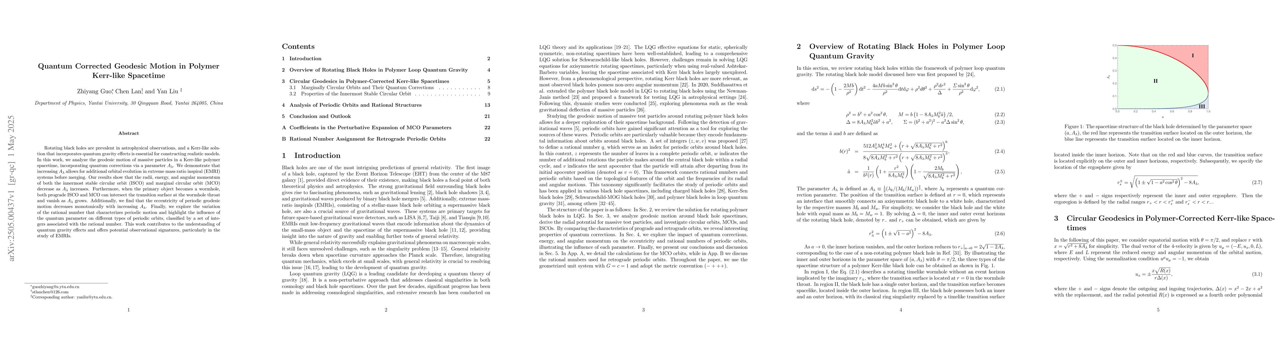 Thumbnail for Quantum Corrected Geodesic Motion in Polymer Kerr-like Spacetime