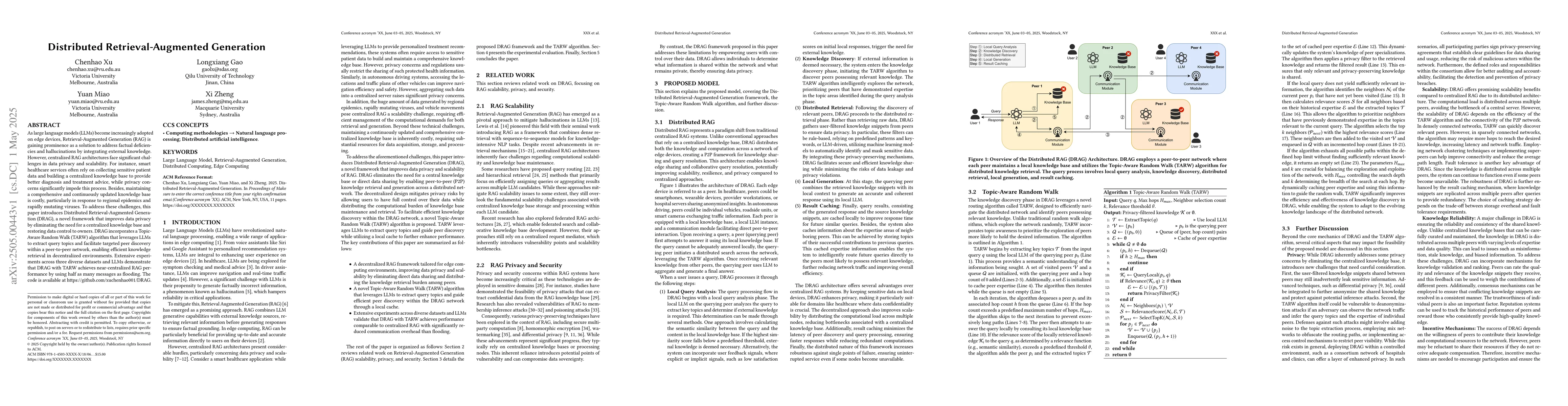 Thumbnail for Distributed Retrieval-Augmented Generation
