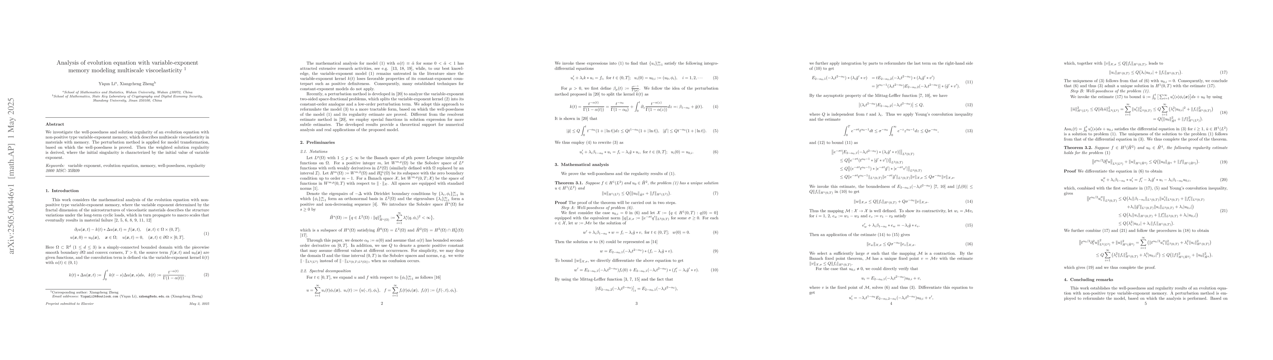 Thumbnail for Analysis of evolution equation with variable-exponent memory modeling
  multiscale viscoelasticity