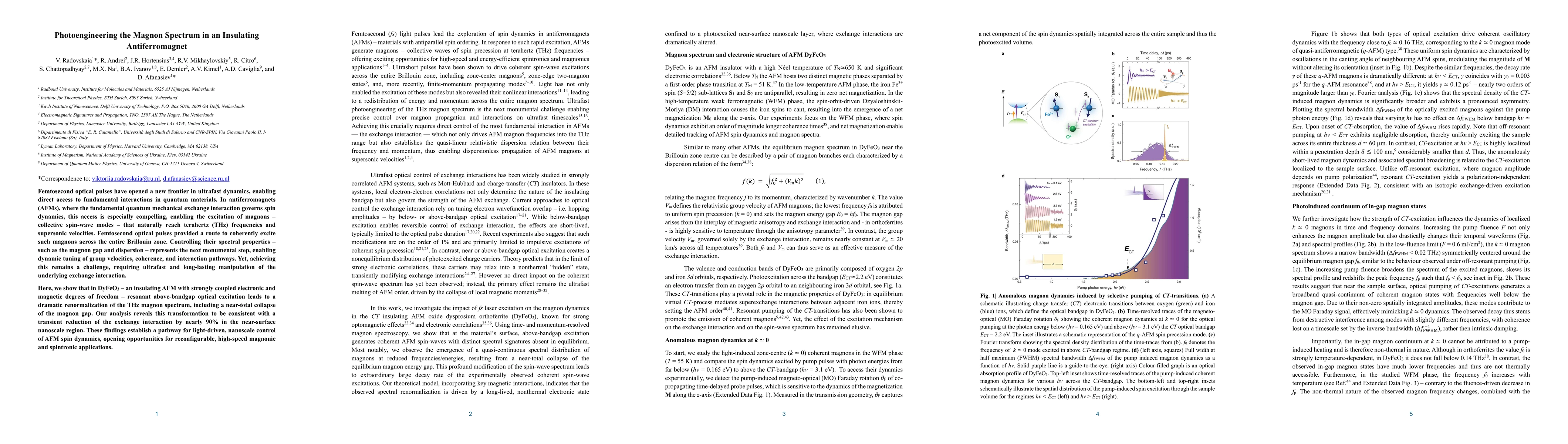 Thumbnail for Photoengineering the Magnon Spectrum in an Insulating Antiferromagnet