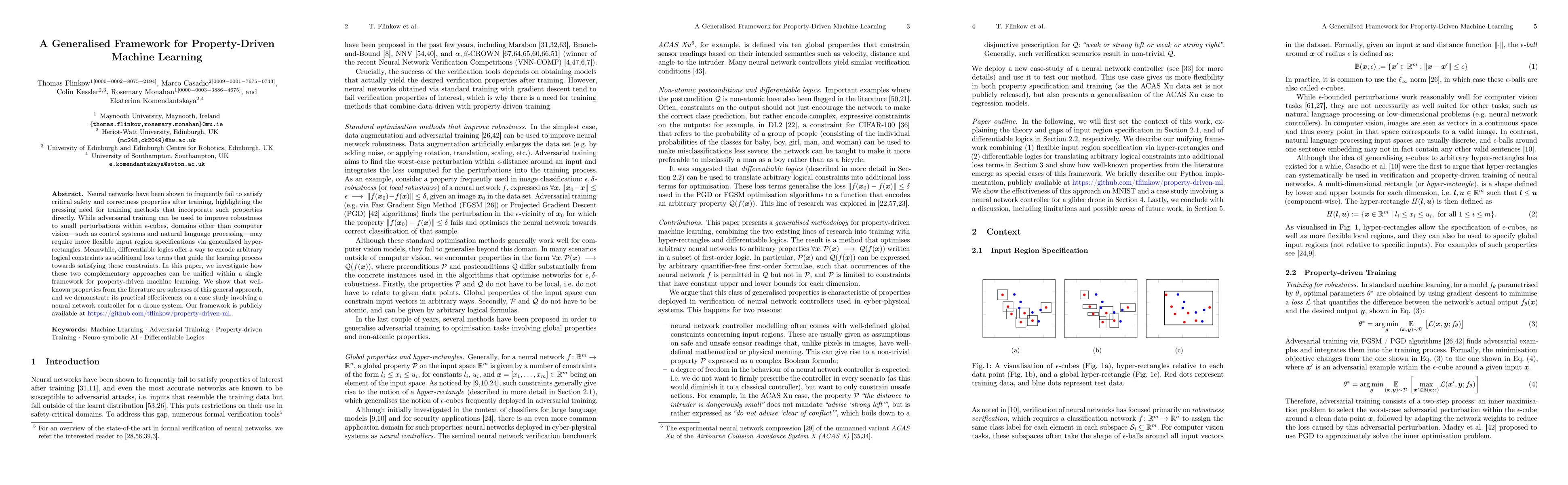 Thumbnail for A Generalised Framework for Property-Driven Machine Learning