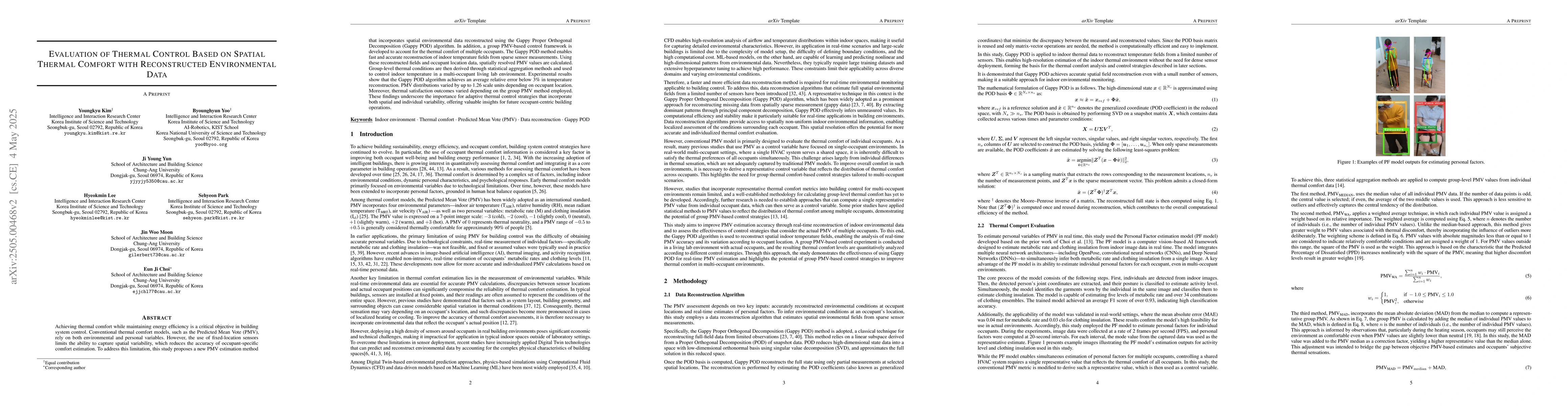 Thumbnail for Evaluation of Thermal Control Based on Spatial Thermal Comfort with
  Reconstructed Environmental Data