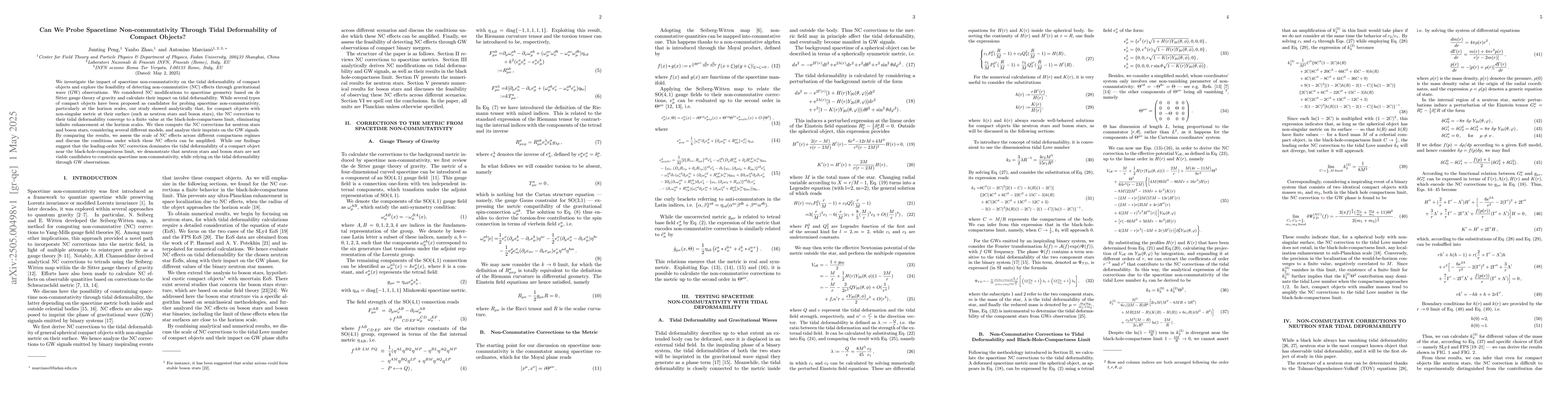 Thumbnail for Can We Probe Spacetime Non-commutativity Through Tidal Deformability of
  Compact Objects?
