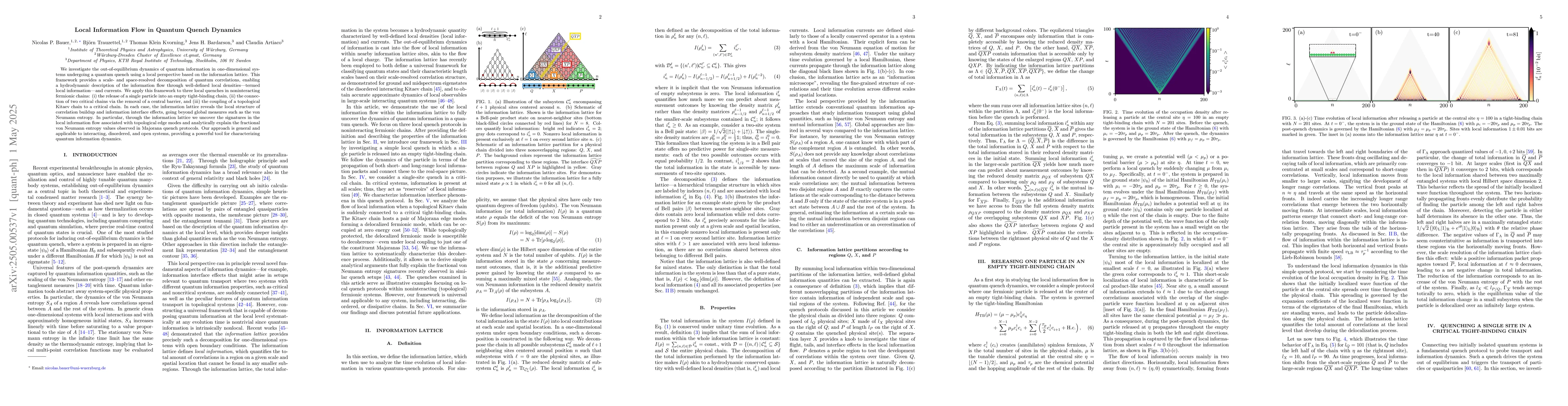 Thumbnail for Local Information Flow in Quantum Quench Dynamics