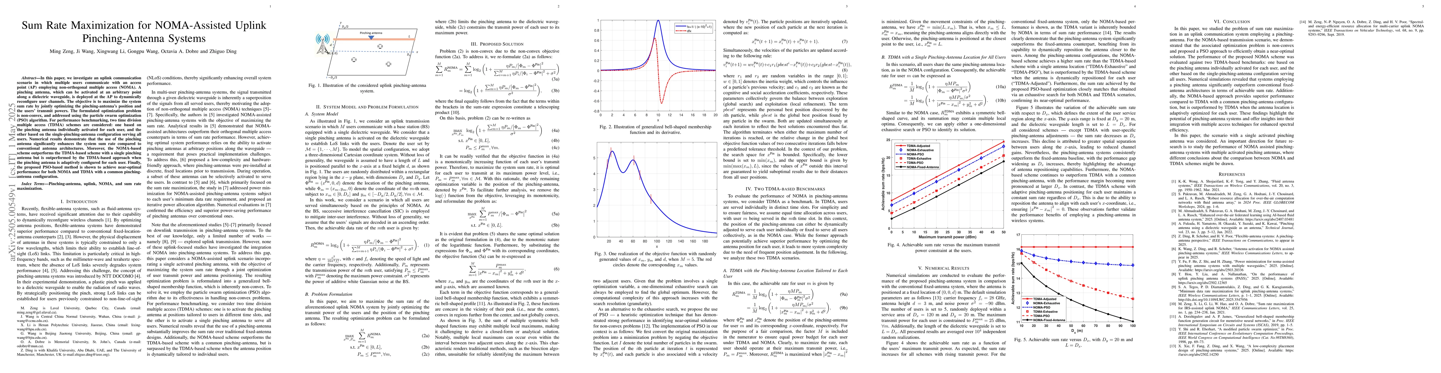 Thumbnail for Sum Rate Maximization for NOMA-Assisted Uplink Pinching-Antenna Systems