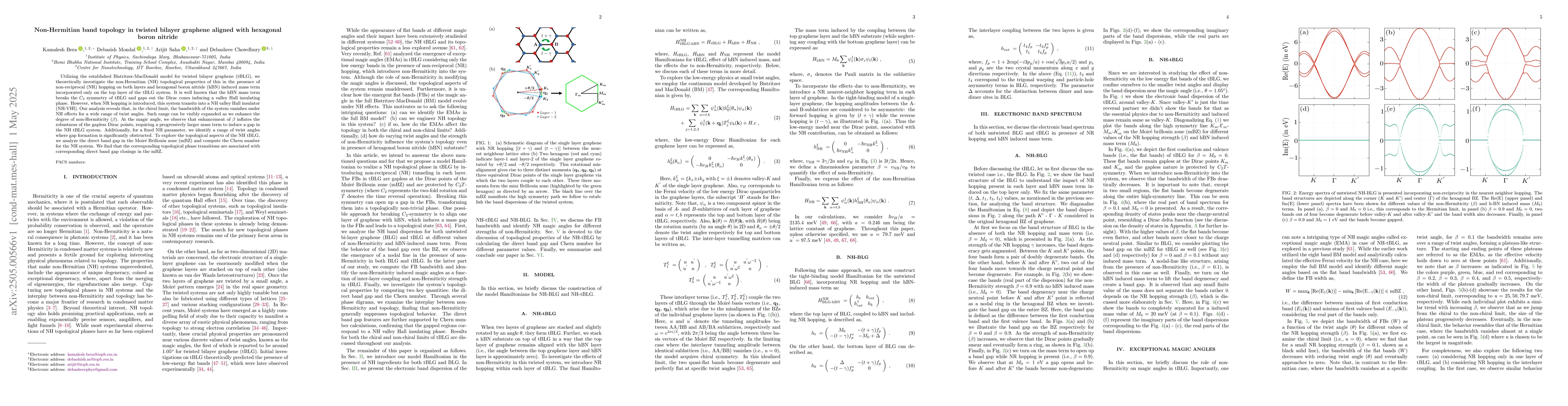 Thumbnail for Non-Hermitian band topology in twisted bilayer graphene aligned with
  hexagonal boron nitride