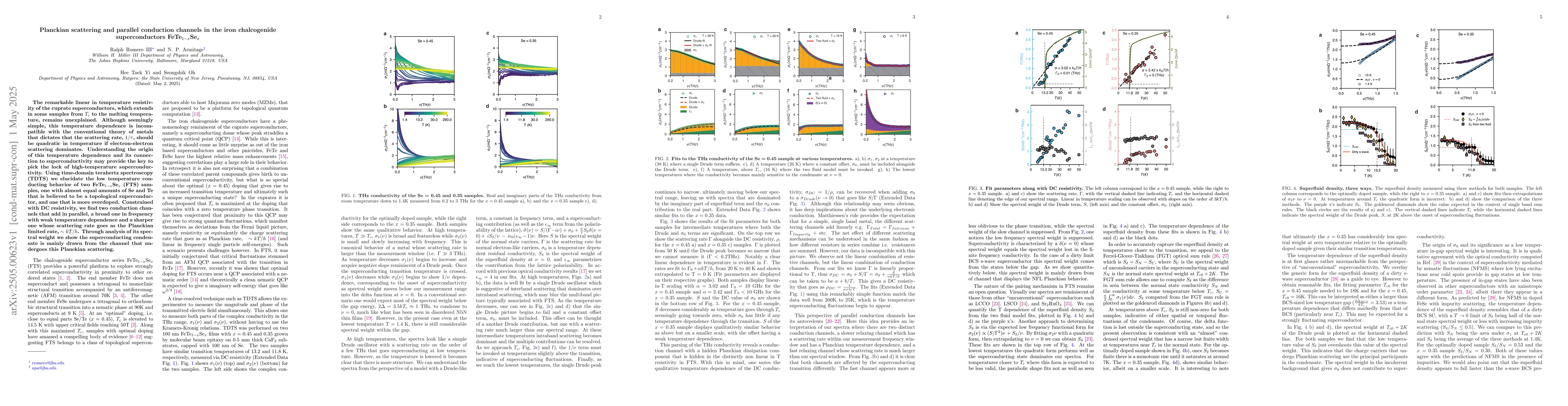 Thumbnail for Planckian scattering and parallel conduction channels in the iron
  chalcogenide superconductors FeTe$_{1-x}$Se$_x$