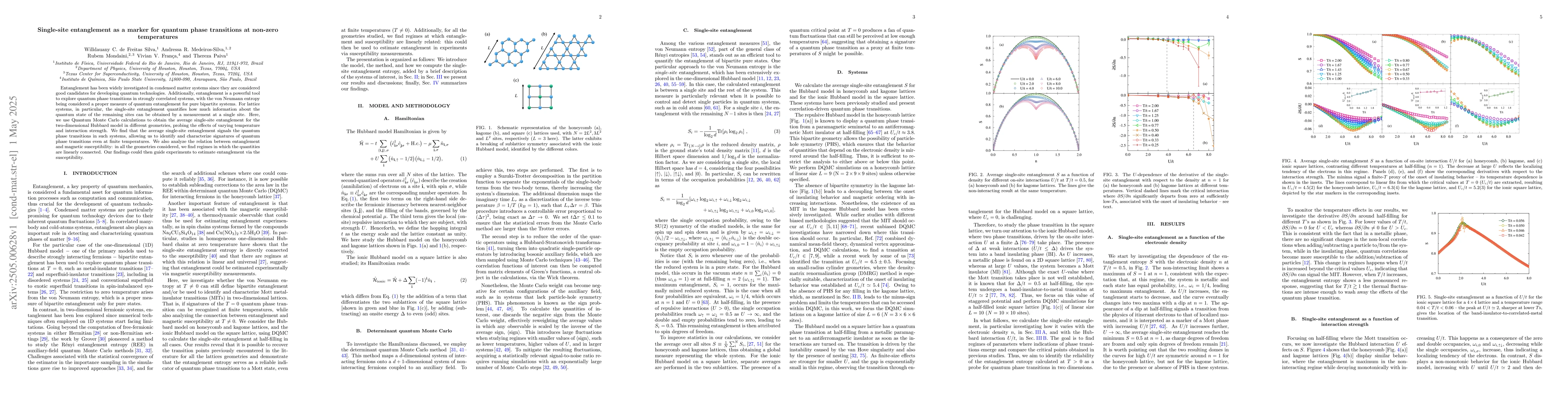 Thumbnail for Single-site entanglement as a marker for quantum phase transitions at
  non-zero temperatures