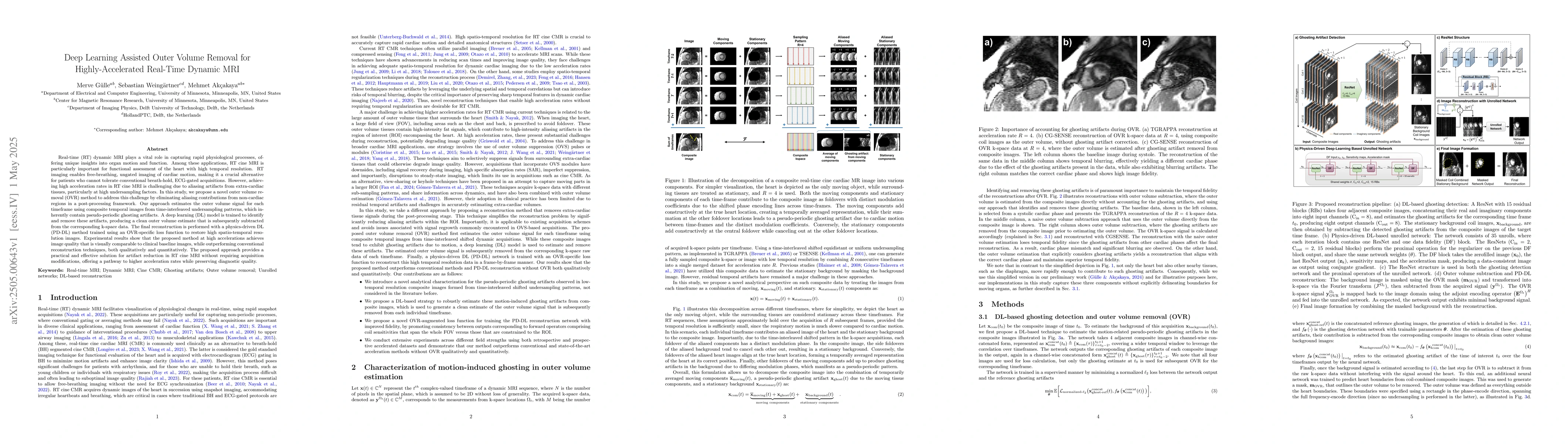 Thumbnail for Deep Learning Assisted Outer Volume Removal for Highly-Accelerated
  Real-Time Dynamic MRI