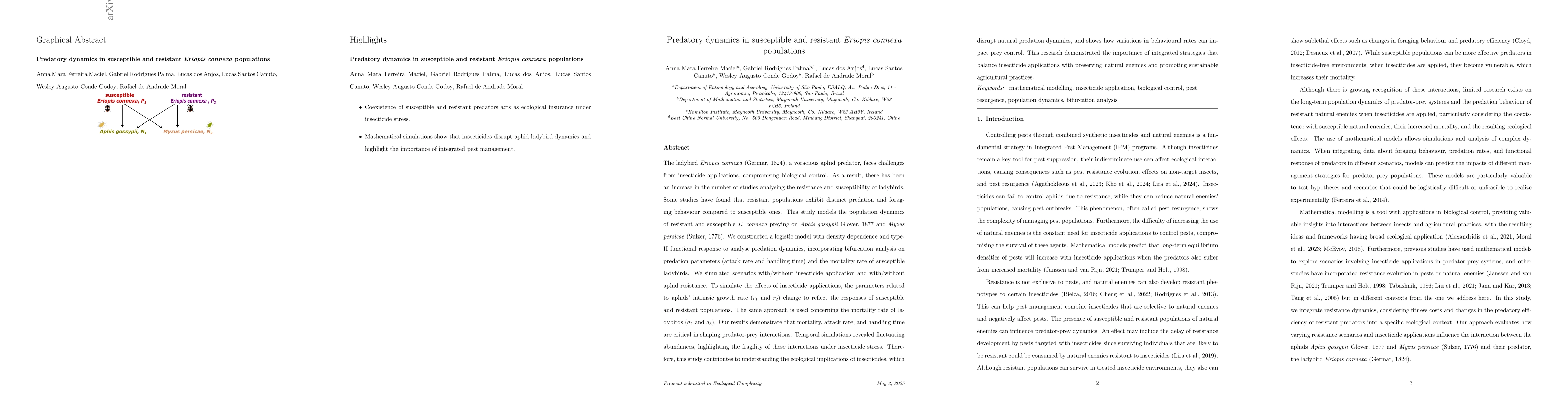 Thumbnail for Predatory dynamics in susceptible and resistant $\textit{Eriopis
  connexa}$ populations