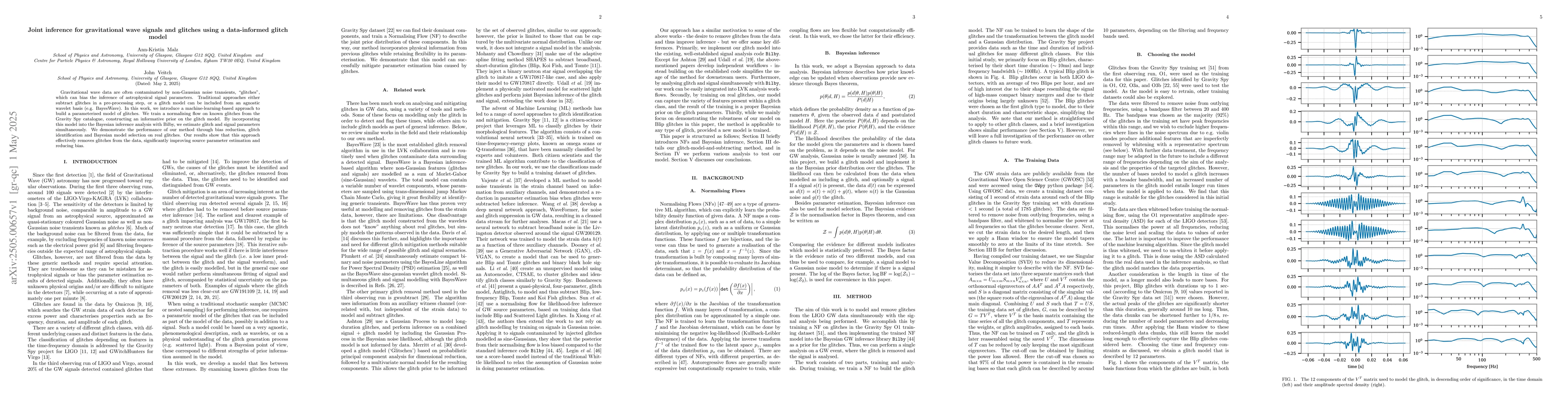Thumbnail for Joint inference for gravitational wave signals and glitches using a
  data-informed glitch model