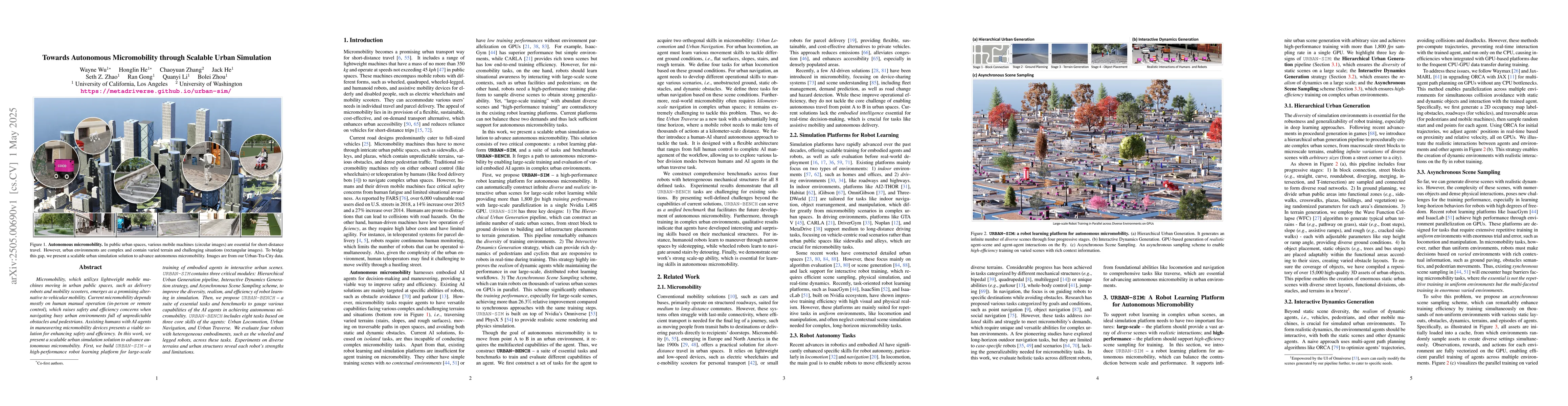 Thumbnail for Towards Autonomous Micromobility through Scalable Urban Simulation