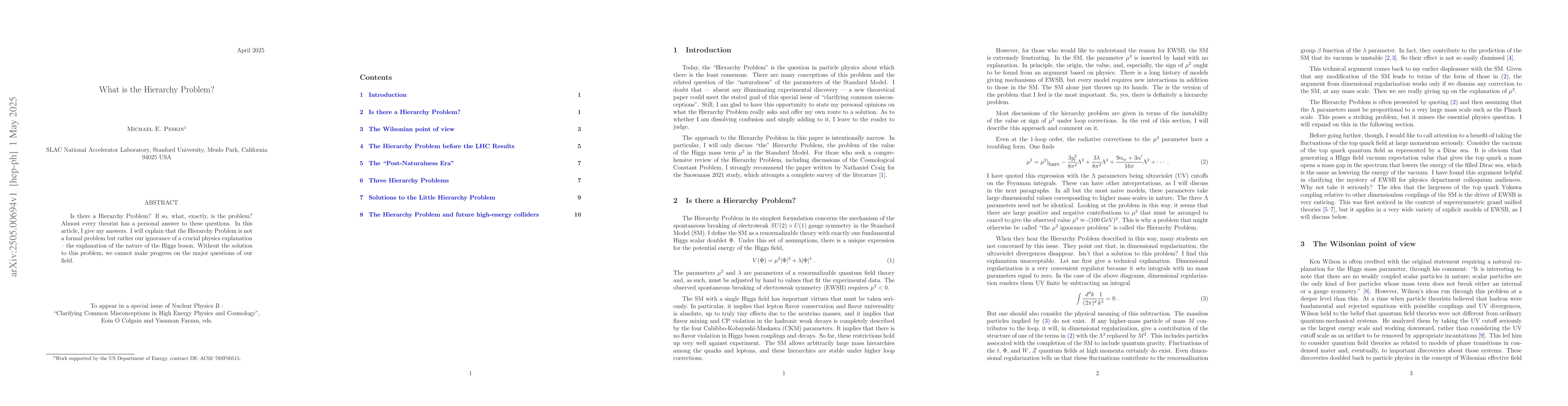 Thumbnail for What is the Hierarchy Problem?
