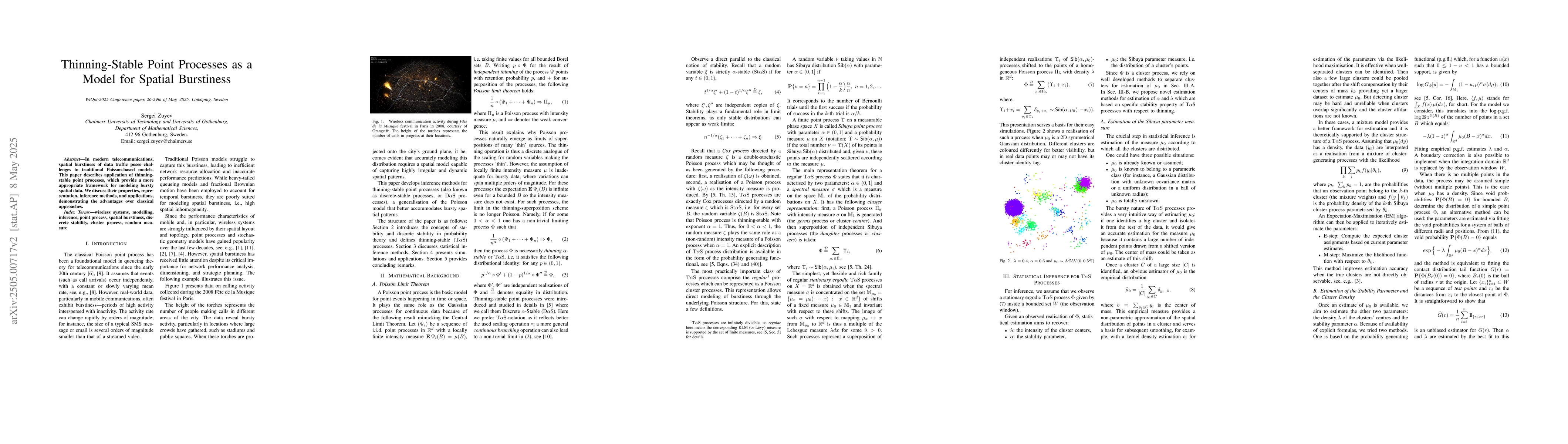 Thumbnail for Thinning-Stable Point Processes as a Model for Spatial Burstiness