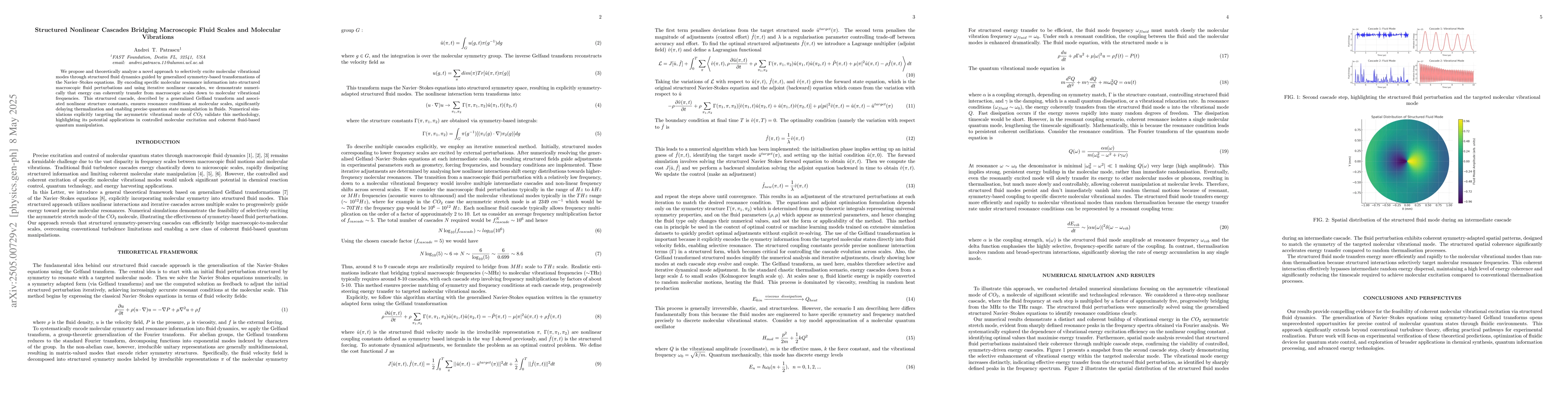 Thumbnail for Structured Nonlinear Cascades Bridging Macroscopic Fluid Scales and
  Molecular Vibrations