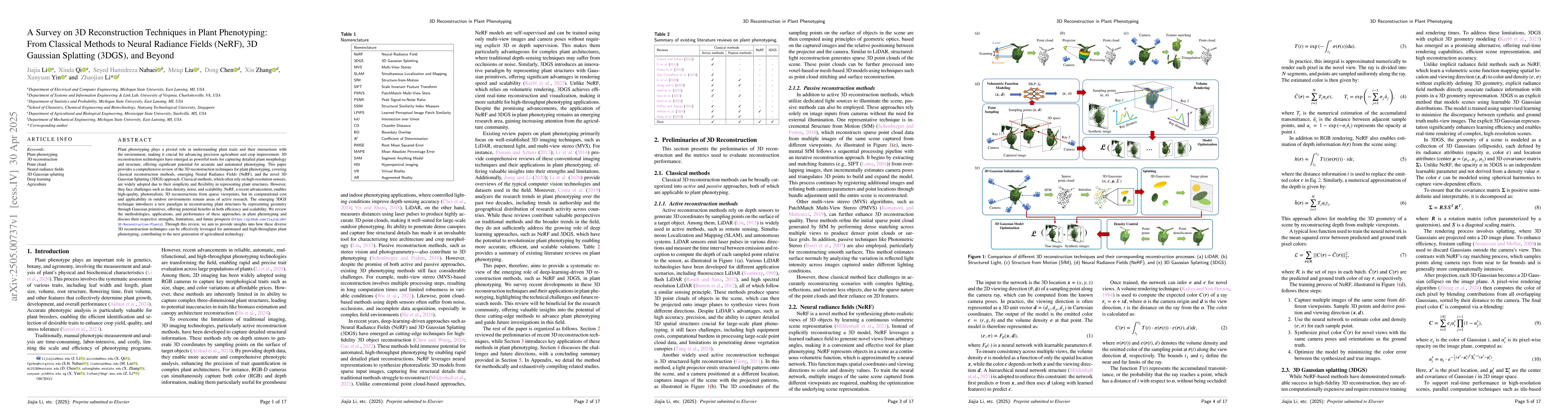 Thumbnail for A Survey on 3D Reconstruction Techniques in Plant Phenotyping: From
  Classical Methods to Neural Radiance Fields (NeRF), 3D Gaussian Splatting
  (3DGS), and Beyond