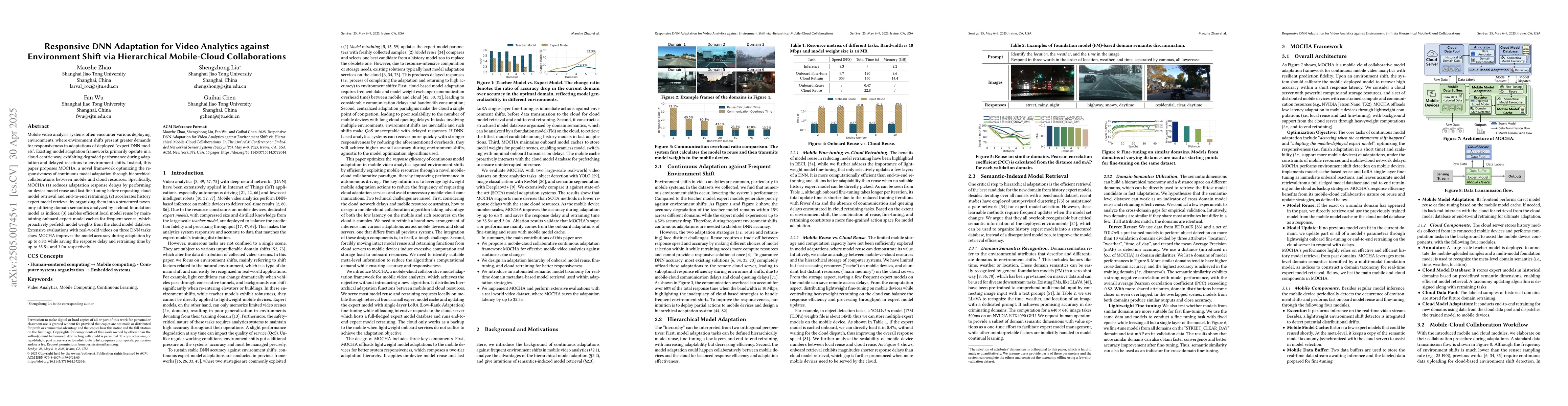 Thumbnail for Responsive DNN Adaptation for Video Analytics against Environment Shift
  via Hierarchical Mobile-Cloud Collaborations