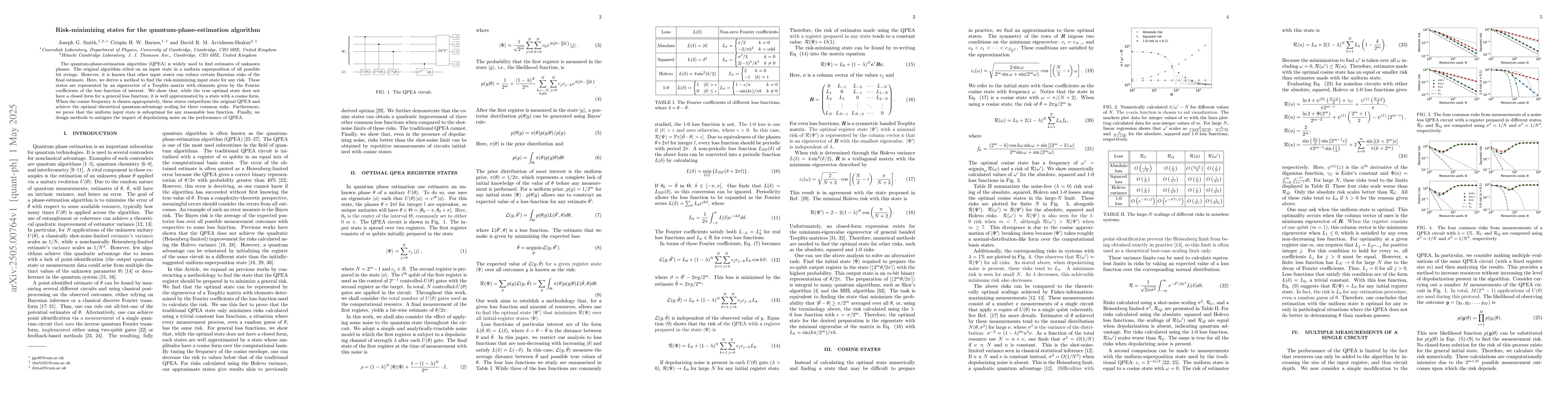 Thumbnail for Risk-minimizing states for the quantum-phase-estimation algorithm