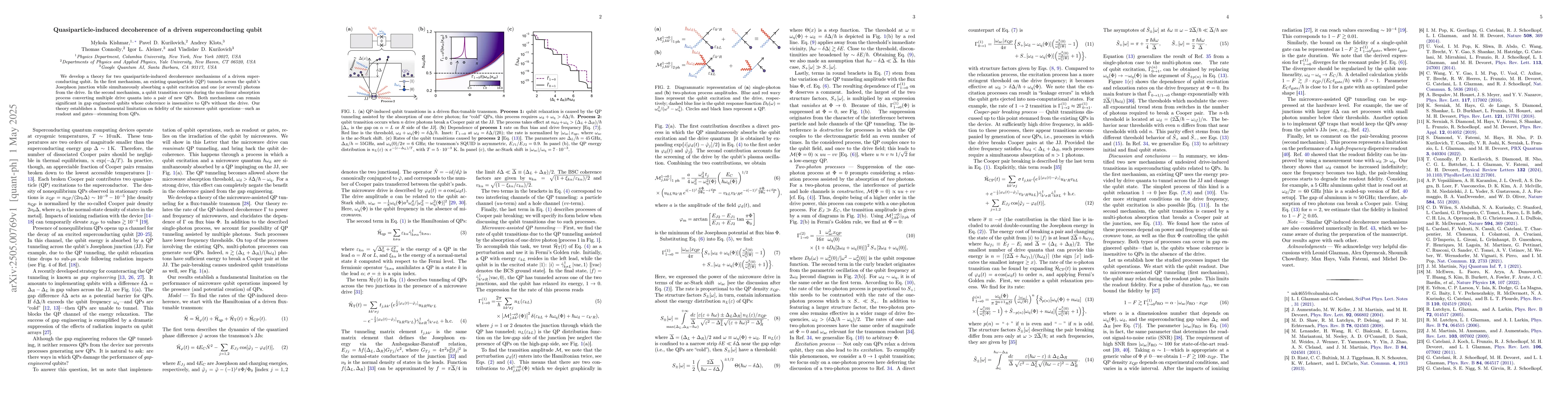 Thumbnail for Quasiparticle-induced decoherence of a driven superconducting qubit