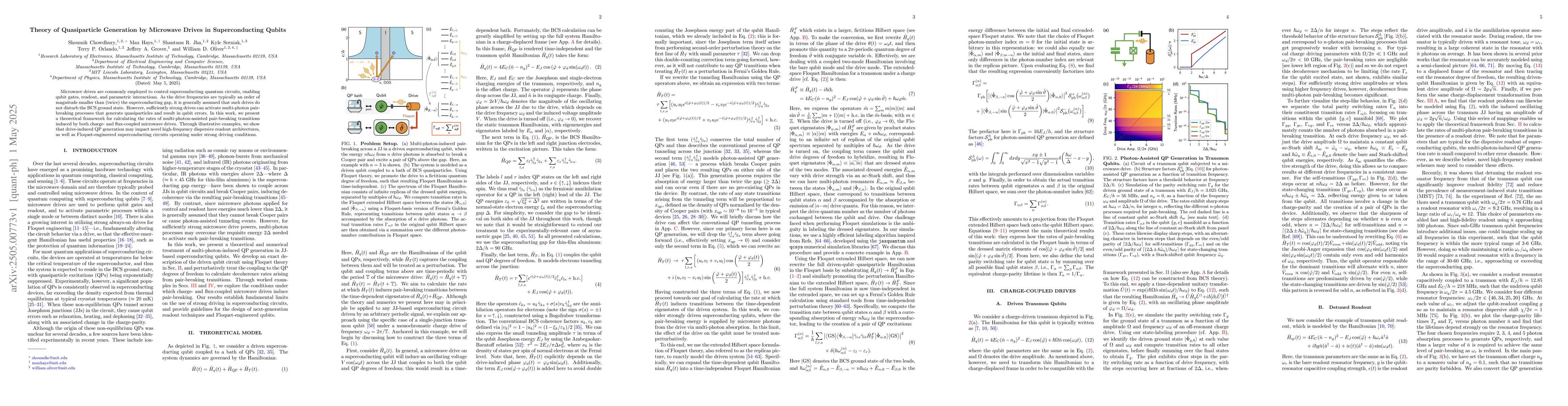 Thumbnail for Theory of Quasiparticle Generation by Microwave Drives in
  Superconducting Qubits