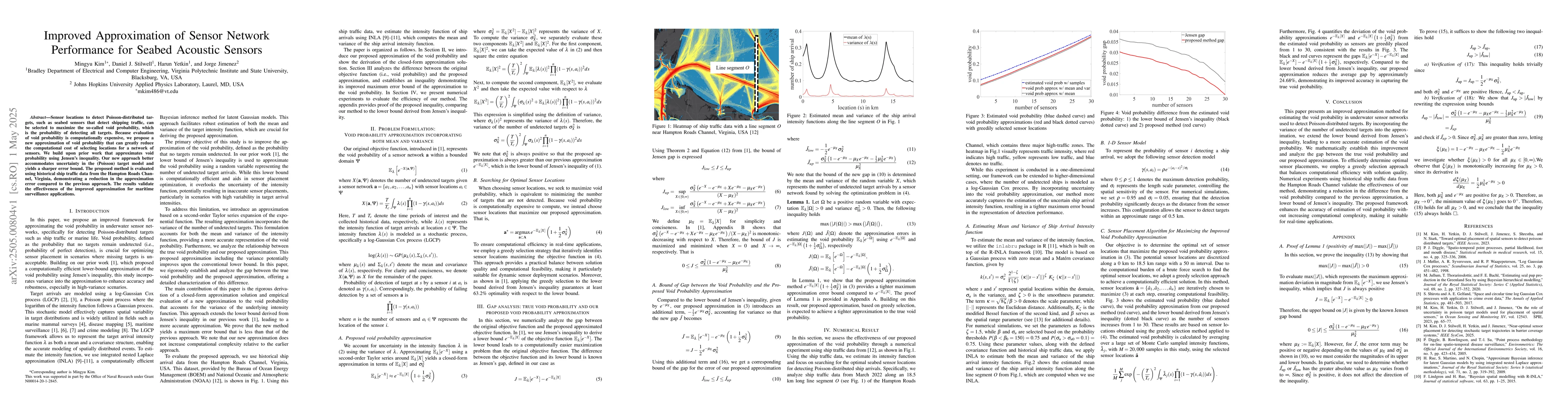 Thumbnail for Improved Approximation of Sensor Network Performance for Seabed Acoustic
  Sensors
