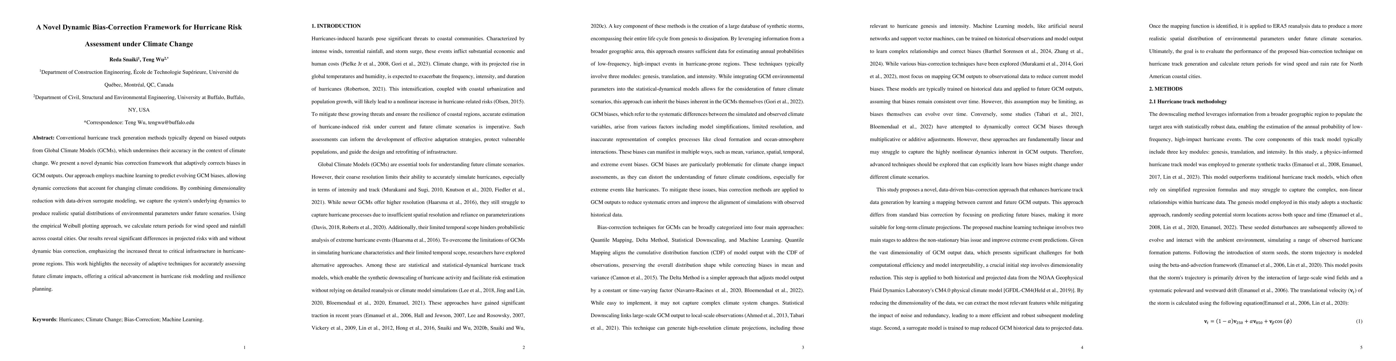 Thumbnail for A Novel Dynamic Bias-Correction Framework for Hurricane Risk Assessment
  under Climate Change