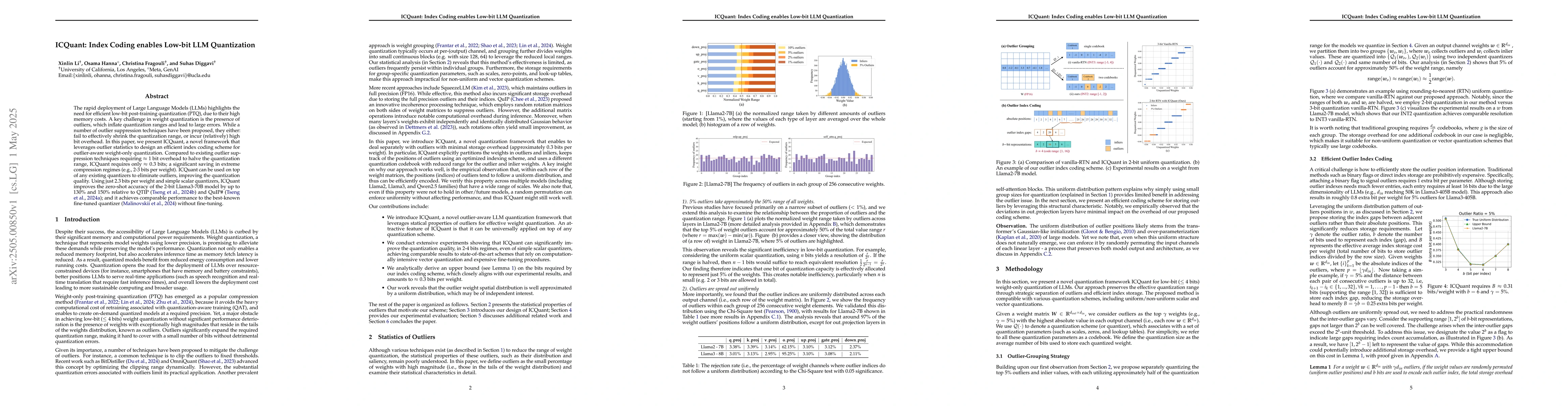Thumbnail for ICQuant: Index Coding enables Low-bit LLM Quantization