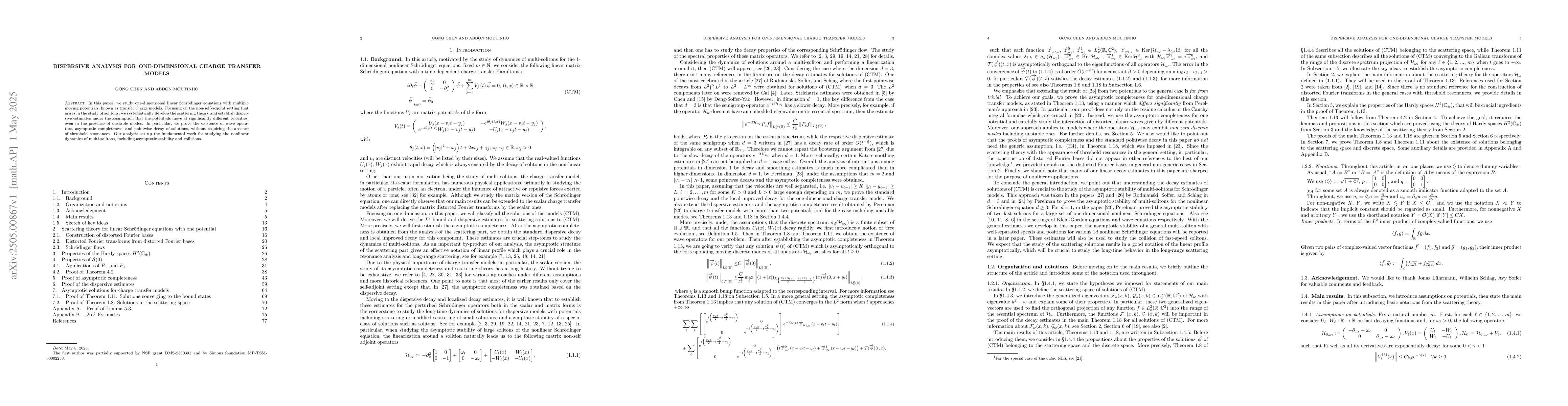 Thumbnail for Dispersive analysis for one-dimensional charge transfer models