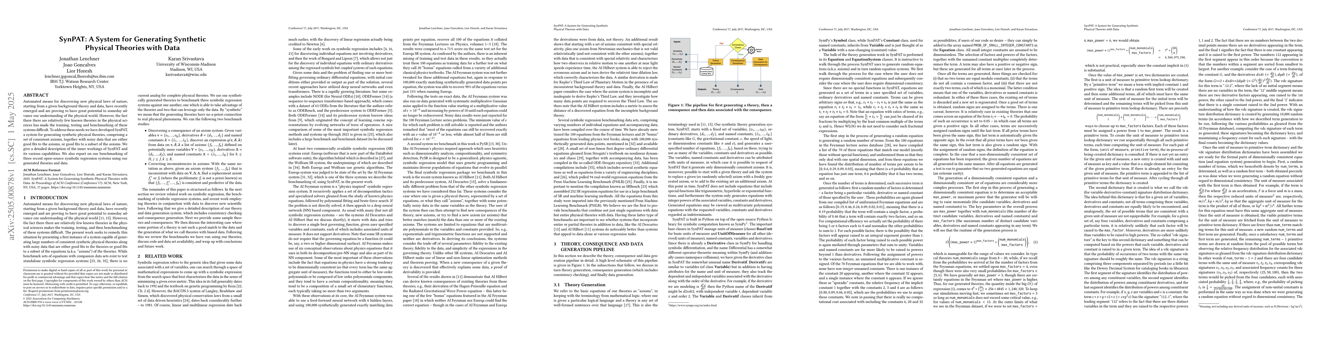 Thumbnail for SynPAT: A System for Generating Synthetic Physical Theories with Data