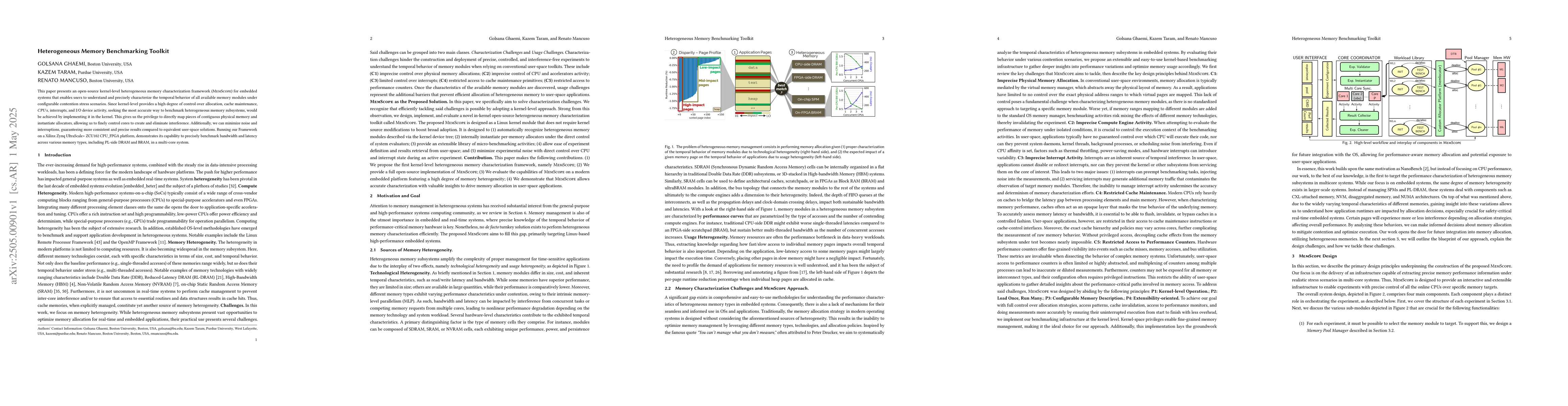 Thumbnail for Heterogeneous Memory Benchmarking Toolkit