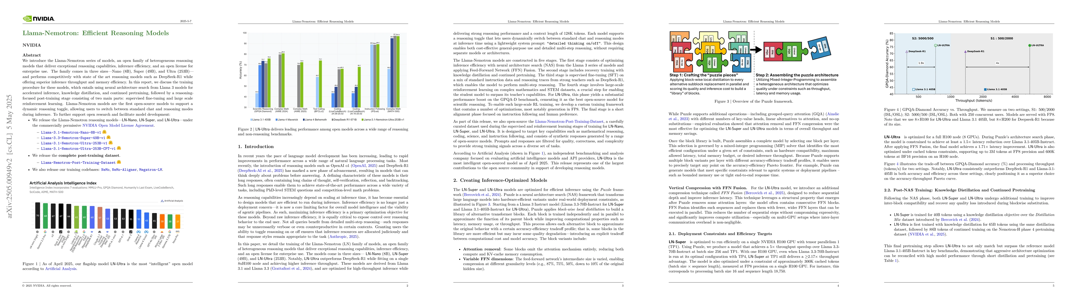 Thumbnail for Llama-Nemotron: Efficient Reasoning Models