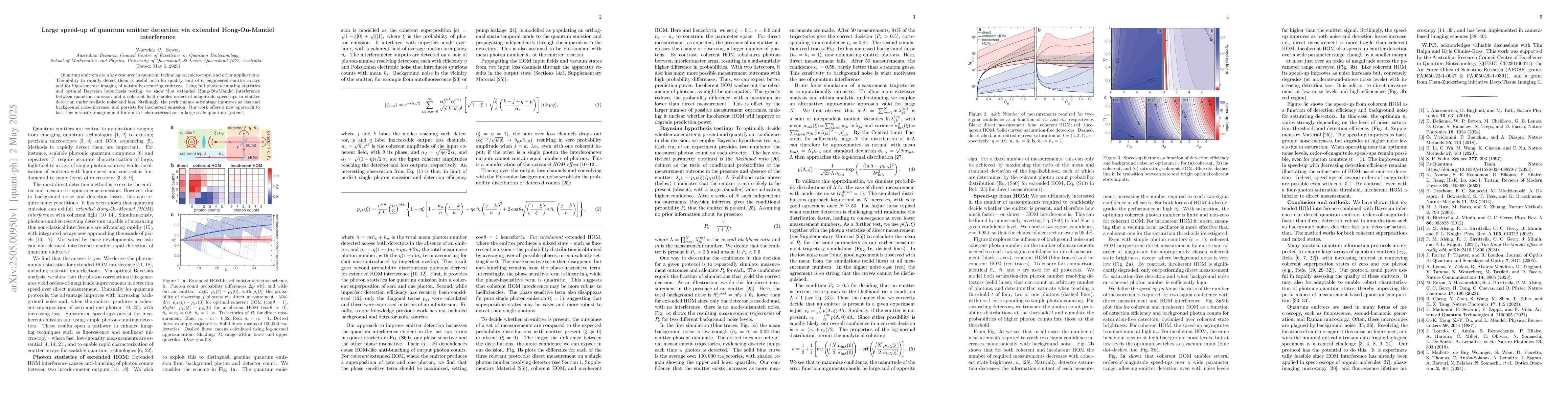 Thumbnail for Large speed-up of quantum emitter detection via extended Hong-Ou-Mandel
  interference