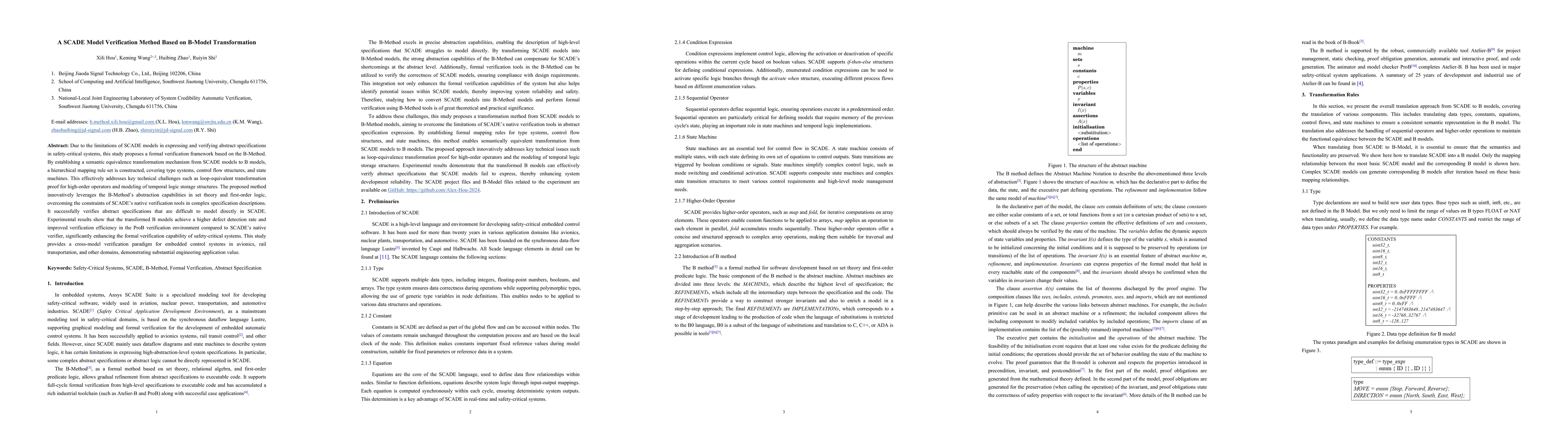 Thumbnail for A SCADE Model Verification Method Based on B-Model Transformation