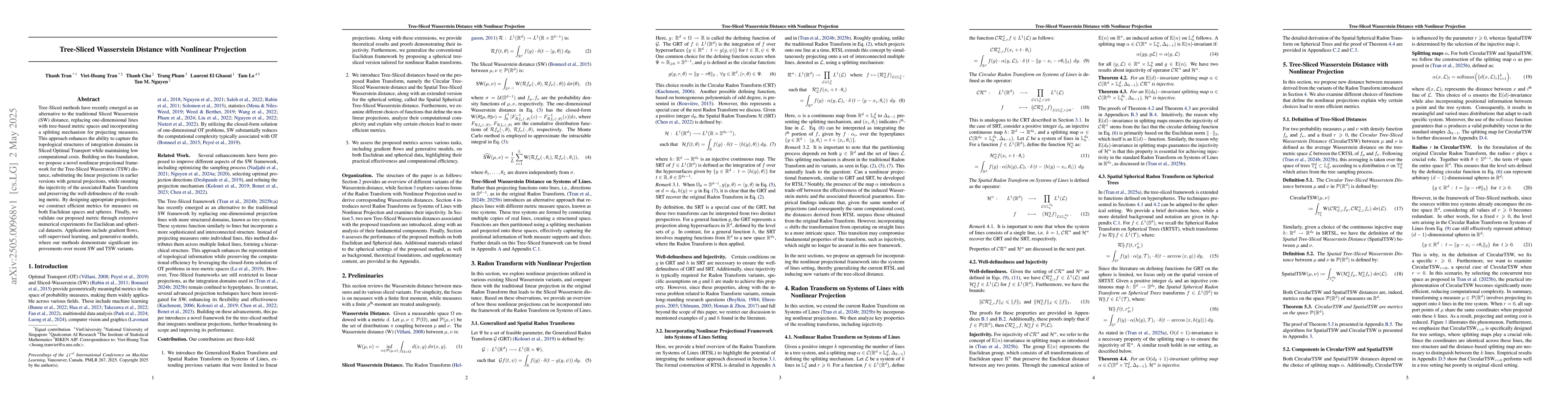 Thumbnail for Tree-Sliced Wasserstein Distance with Nonlinear Projection