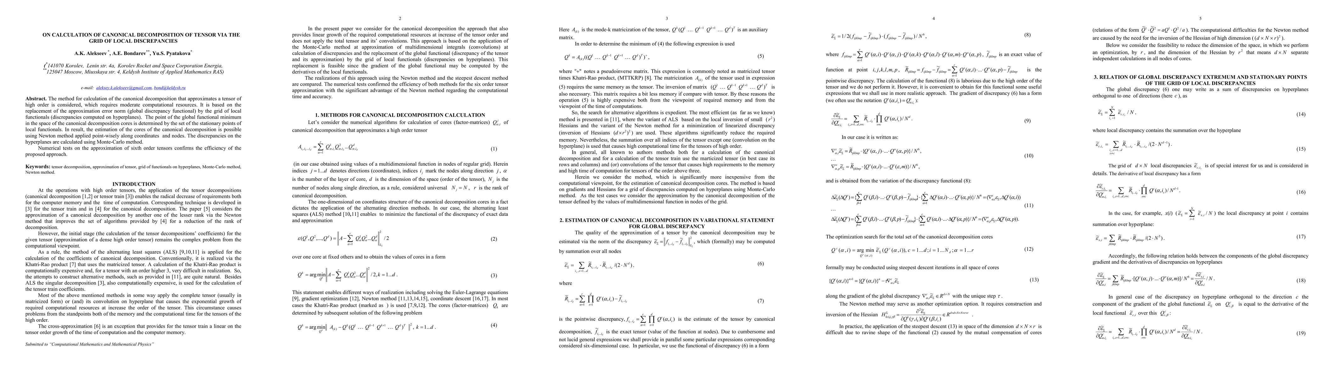 Thumbnail for On calculation of canonical decomposition of Tensor via the grid of
  local discrepancies