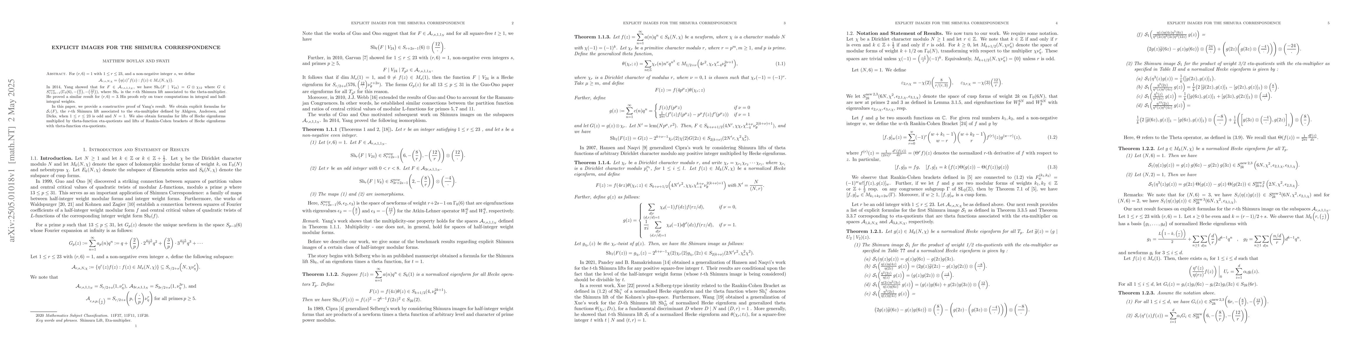 Thumbnail for Explicit images for the Shimura Correspondence