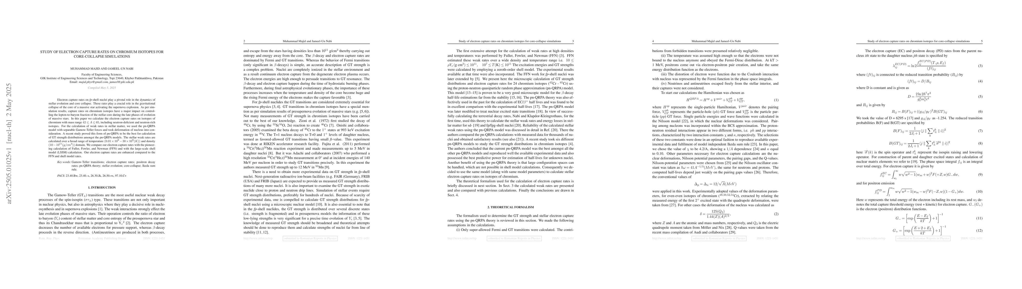 Thumbnail for Study of electron capture rates on chromium isotopes for core-collapse
  simulations