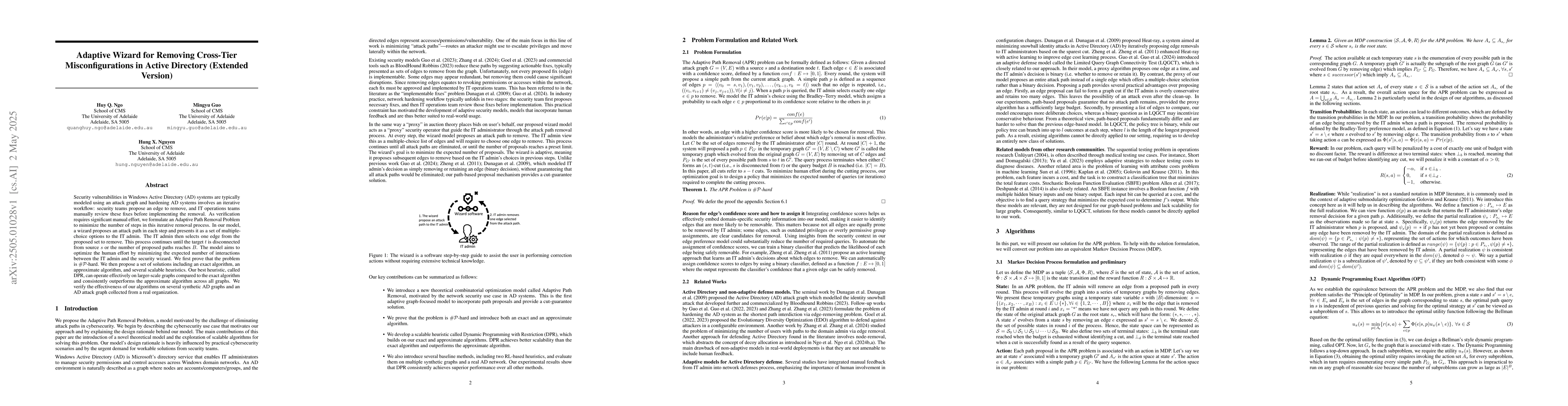 Thumbnail for Adaptive Wizard for Removing Cross-Tier Misconfigurations in Active
  Directory