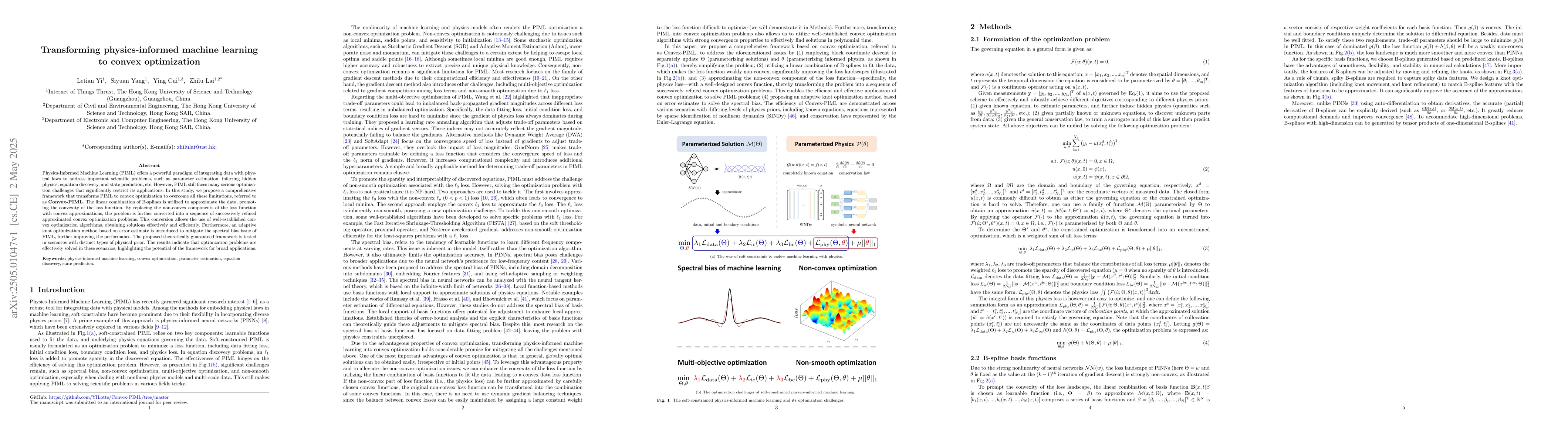 Thumbnail for Transforming physics-informed machine learning to convex optimization
