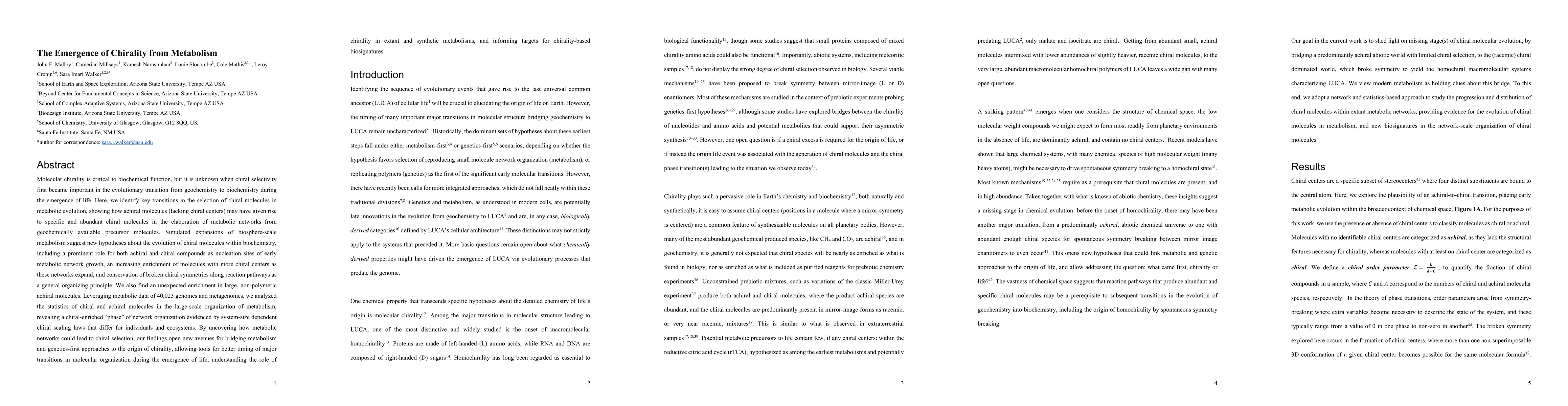 Thumbnail for The Emergence of Chirality from Metabolism