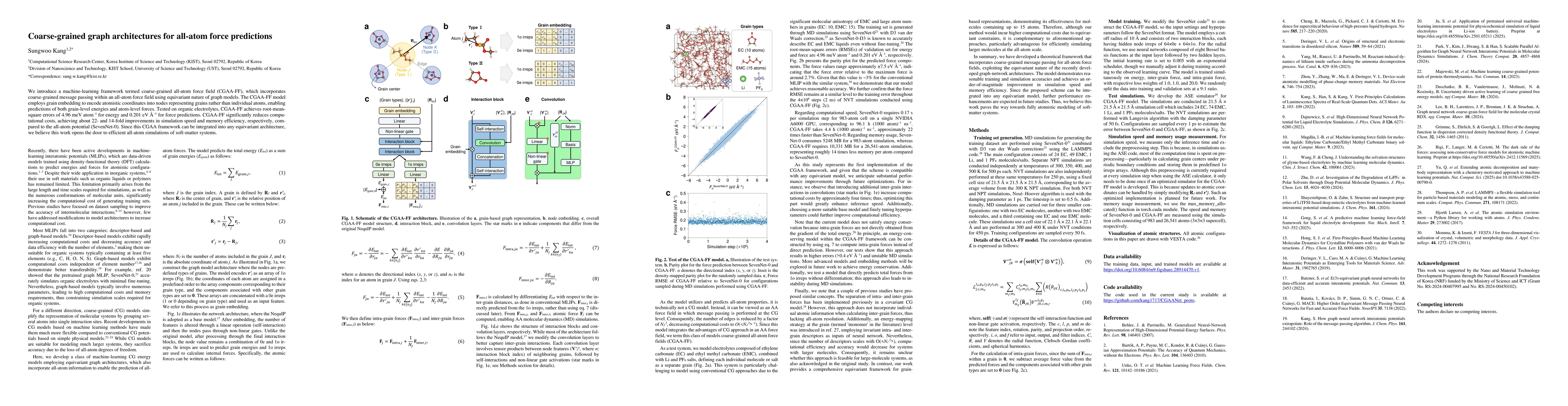 Thumbnail for Coarse-grained graph architectures for all-atom force predictions