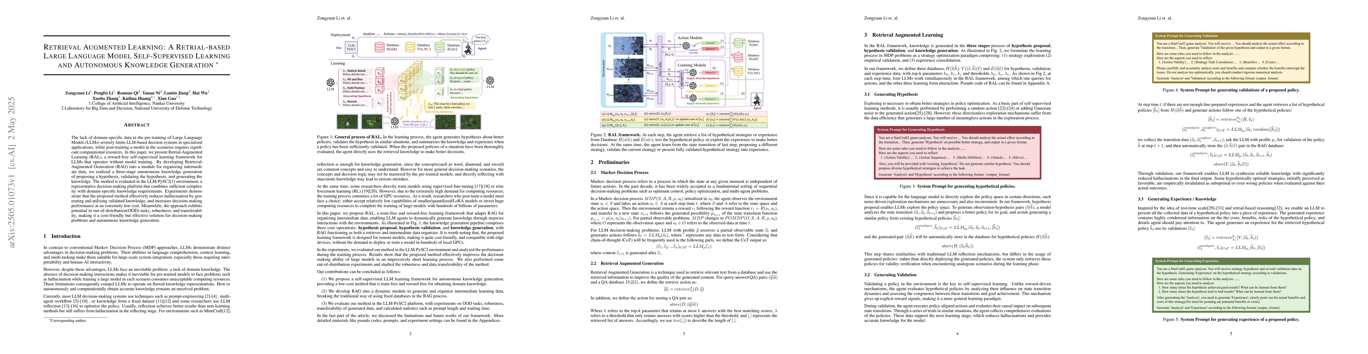 Thumbnail for Retrieval Augmented Learning: A Retrial-based Large Language Model
  Self-Supervised Learning and Autonomous Knowledge Generation