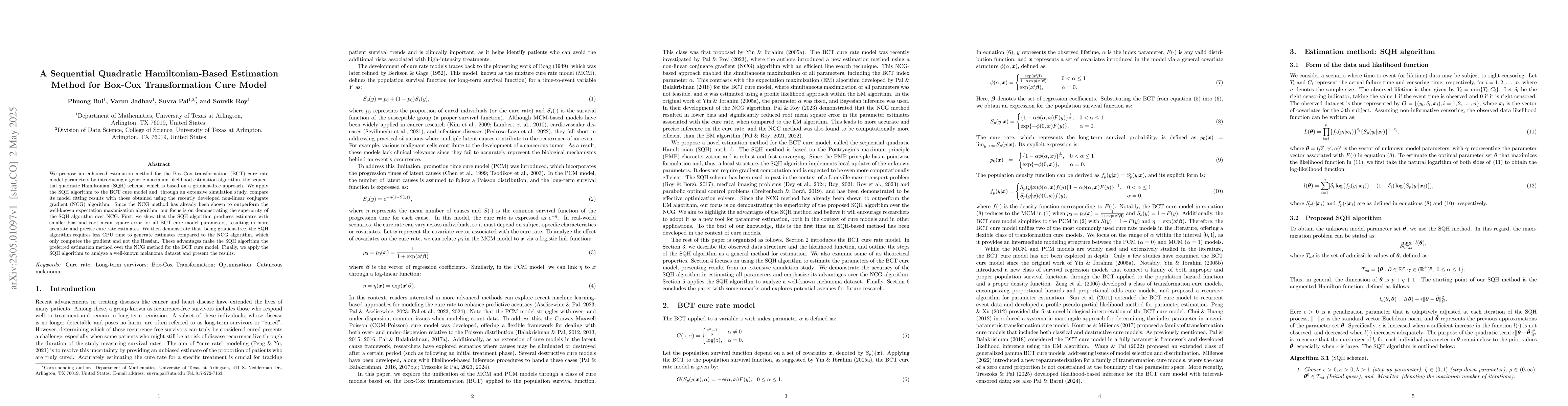 Thumbnail for A Sequential Quadratic Hamiltonian-Based Estimation Method for Box-Cox
  Transformation Cure Model