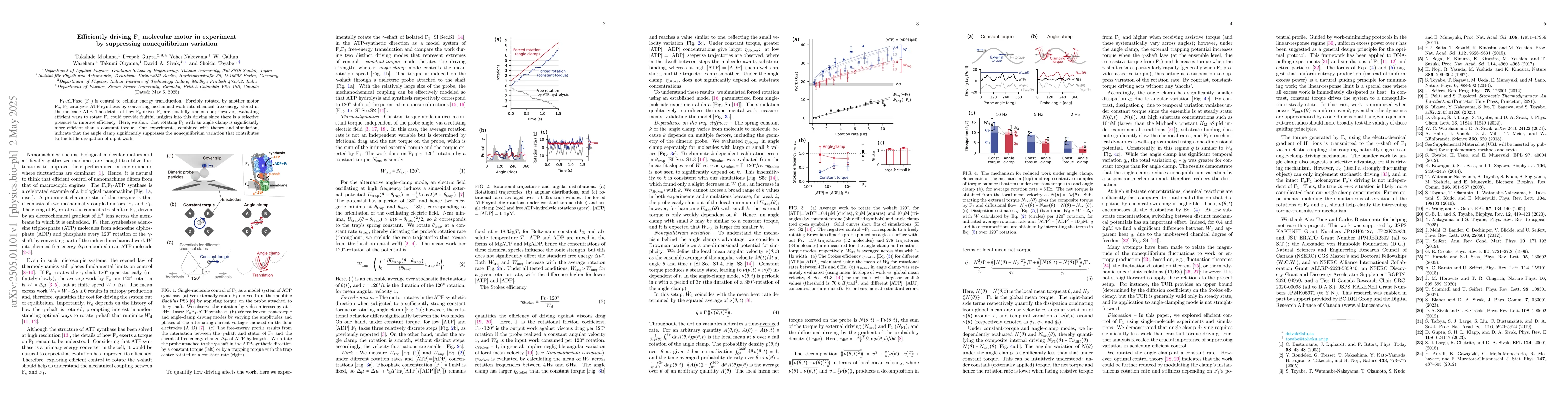 Thumbnail for Efficiently driving F$_1$ molecular motor in experiment by suppressing
  nonequilibrium variation