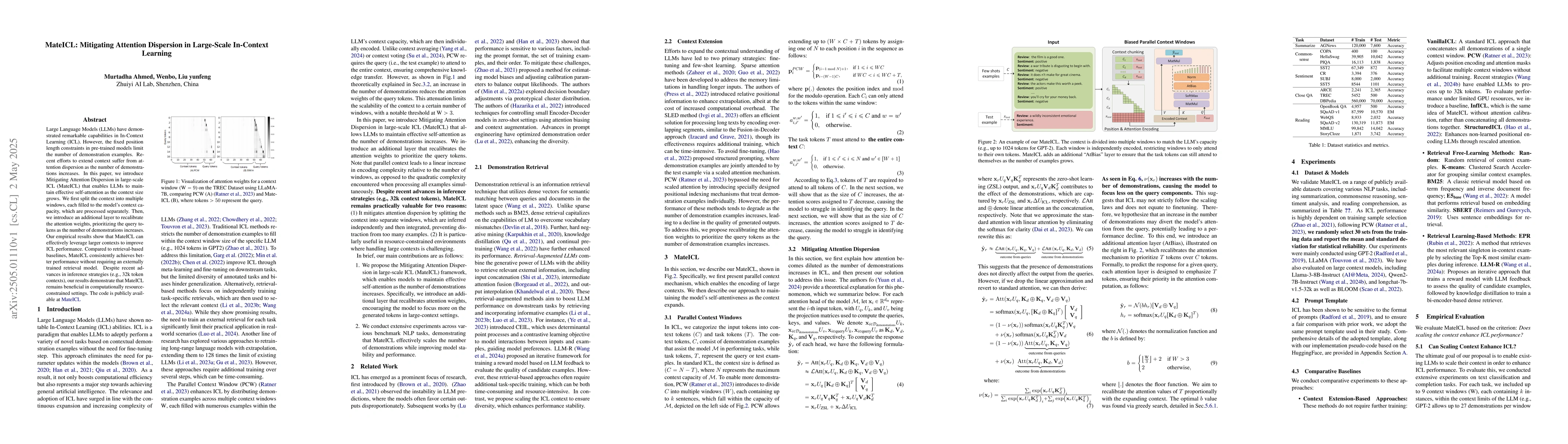 Thumbnail for MateICL: Mitigating Attention Dispersion in Large-Scale In-Context
  Learning