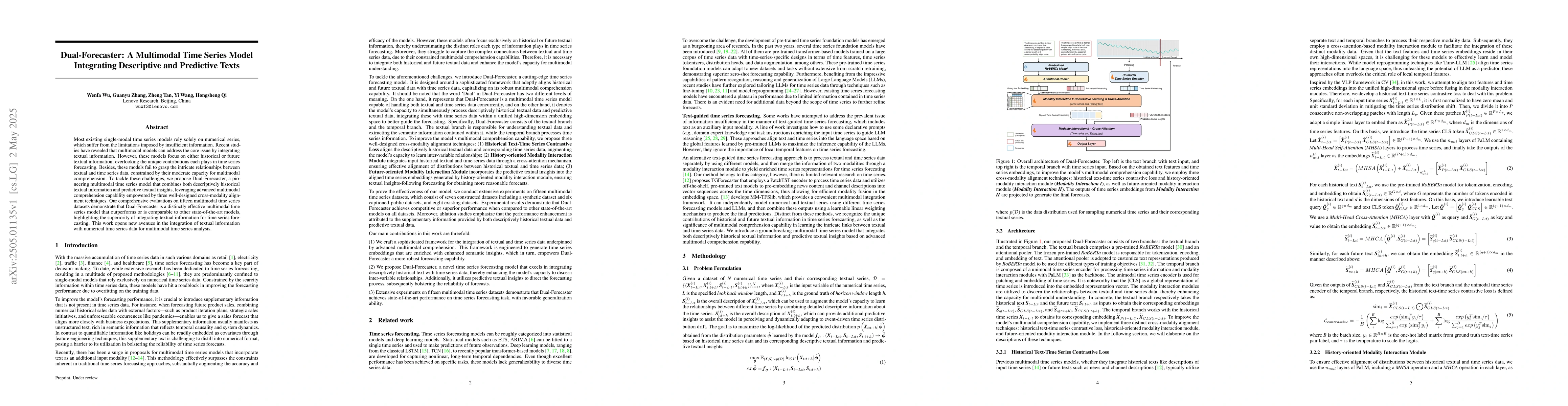 Thumbnail for Dual-Forecaster: A Multimodal Time Series Model Integrating Descriptive
  and Predictive Texts